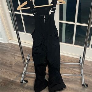 Lands' End kids black snow bib with Zipper